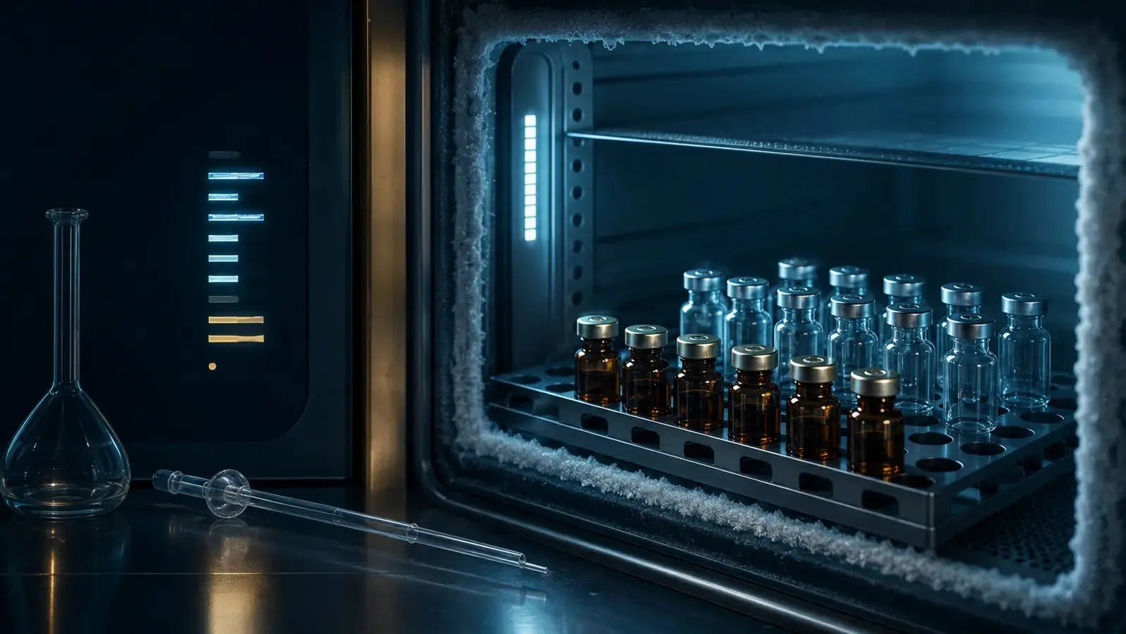 Laboratory storage and handling illustration for research materials
