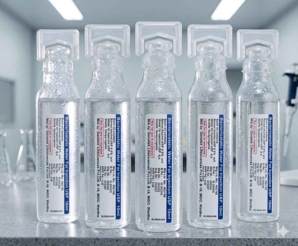 bac water india Bacteriostatic For Injections Usp (10 ml) at 40/bottle in Anjangaon Buy BAC Water (10ml) 10ml
