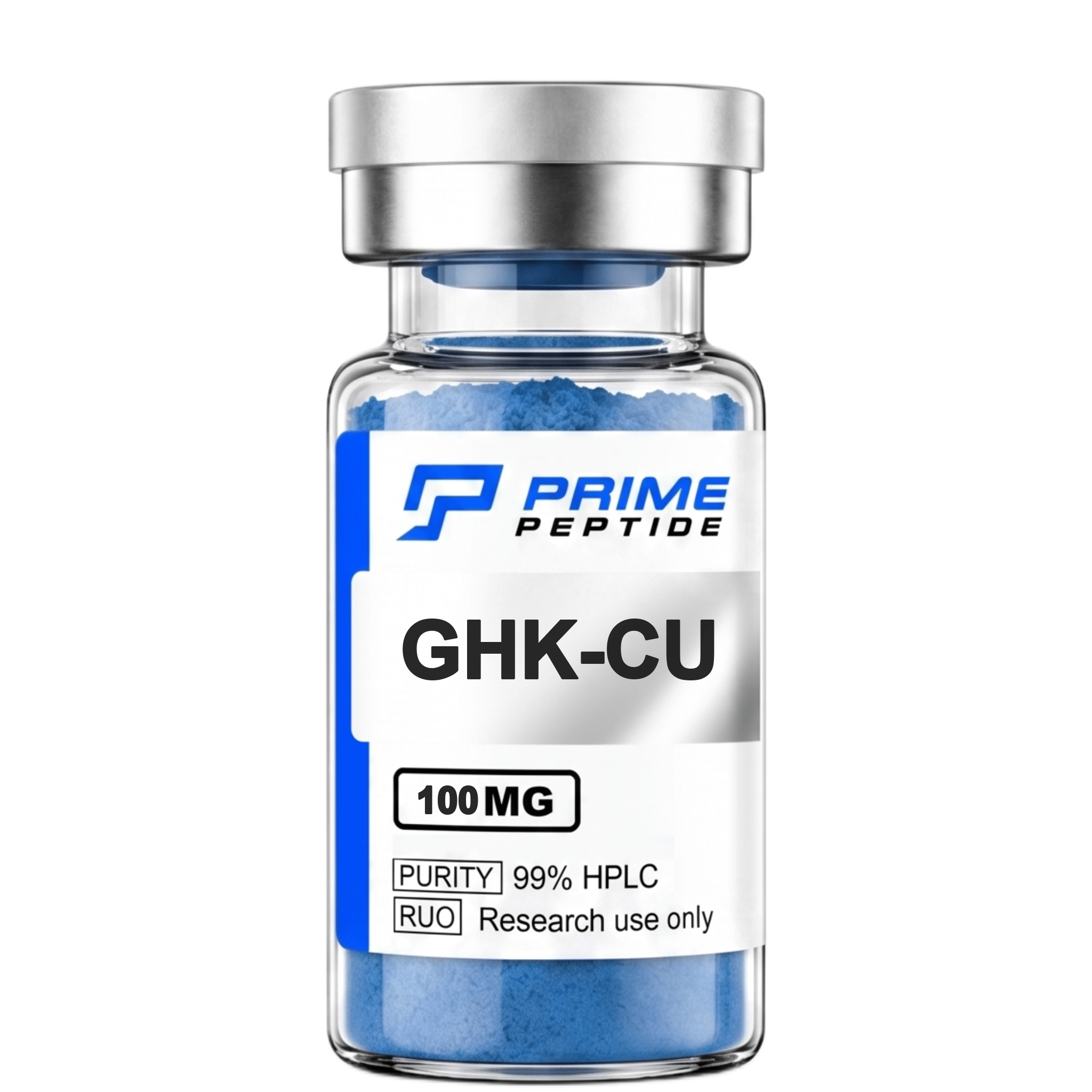 Prime Peptide GHK-CU 100mg vial - High capacity peptide for extensive cosmetic and anti-aging wellness research in india
